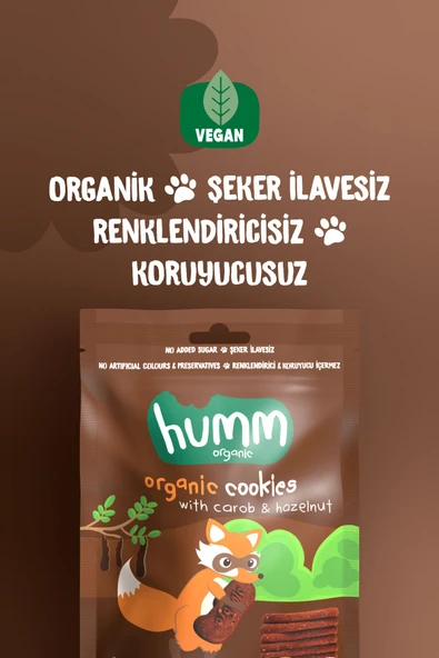 Humm Organic Keçiboynuzlu Fındıklı Kurabiye 55 Gr - 2
