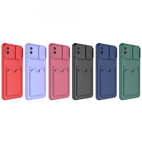 Galaxy A02 Kılıf Zore Kartix Kartlık Bölmeli Kılıf - Resim 8