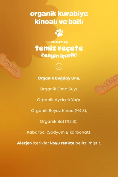 Humm Organic Organik Ballı Ve Kinoalı Kurabiye - 55g - 4