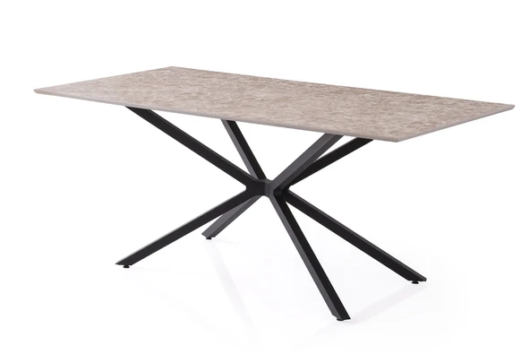 Arven Masa, Rolls Metal Sandalye, Gri Taş, 180X90 - 2