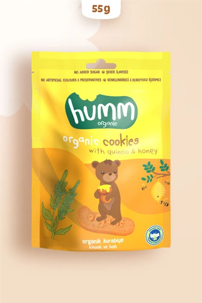 Humm Organic Organik Ballı Ve Kinoalı Kurabiye - 55g