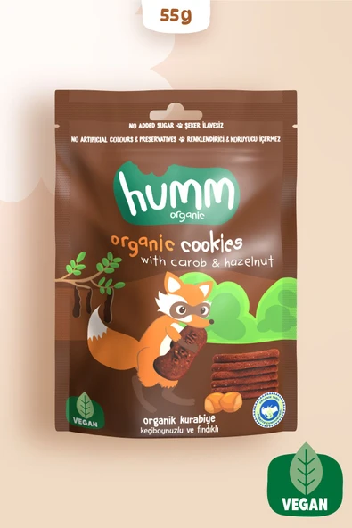 Humm Organic Keçiboynuzlu Fındıklı Kurabiye 55 Gr