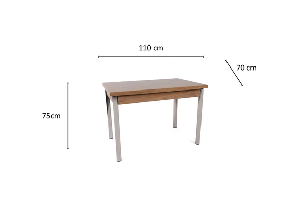 Smart Masa Ceviz Krom, 110X70 - 4