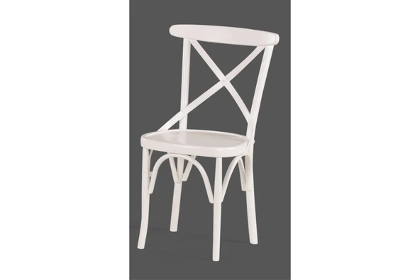 Ada Lükens Masa Ve Çarpı Çıtalı Tonet Sandalye Takımı, Ekru, 125X80 - 5