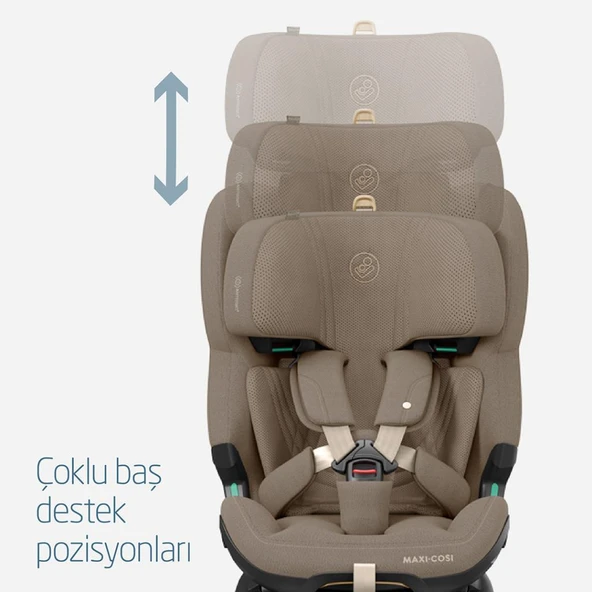 Maxi-Cosi Emerald 360 Pro I-Size Dünyanın İlk Kızaklı, Araç Dışına Çıkabilen İsofix'li 360 Dönebilir Yatabilir 0-36 kg Bebek Oto Koltuğu Authentic Truffle - 8