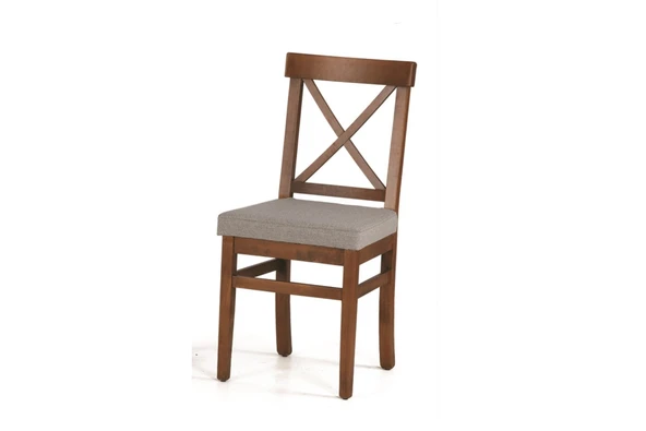 Alzando Masa Ve Çapraz Döşemeli Sandalye Takımı, Ceviz Ceviz, 125X80 - 7