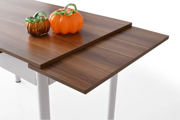 Smart Masa Ve Smart Sandalye Takımı, Ceviz Beyaz, 110X70 - 3