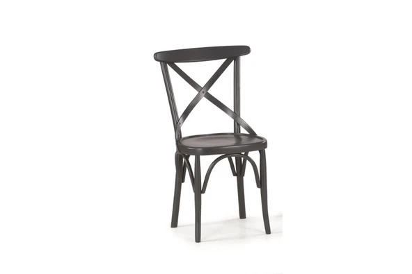 Milano Masa Ve Çarpı Çıtalı Sandalye Takımı, Beyaz Antrasit, 125X80 - 5