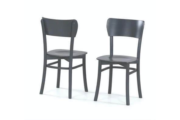 Damla Sabit Masa Ve Kapalı Kelebek Sandalye Takımı, Antrasit, 125X80 - 4