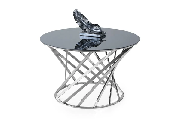 Thales Orta Sehpa, Krom, Füme Cam - 2