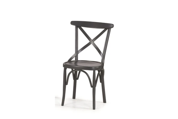 Milano Masa Ve Çarpı Çıtalı Sandalye Takımı, Beyaz Antrasit, 125X80 - 7