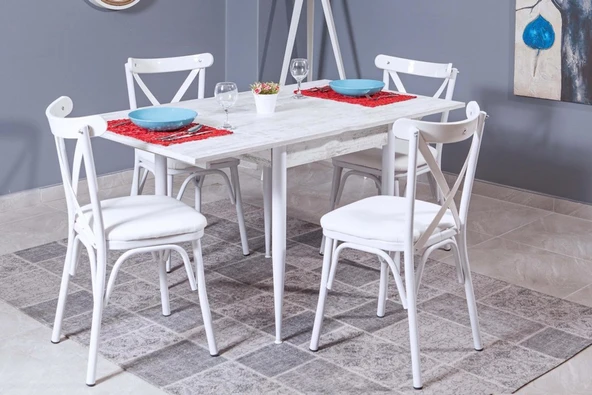 KARTAL KARE MASA TAKIMI, BEYAZ, 70x80 - 2