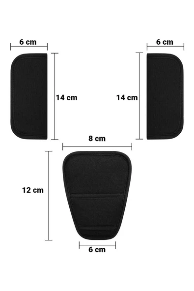 RevuBaby Bebek Arabası Kemer Pedi SETİ Baston Puset Cavin Çocuk Arabası Omuz Yumuşatıcı 3LÜ SET GRİ YILDIZ - 5