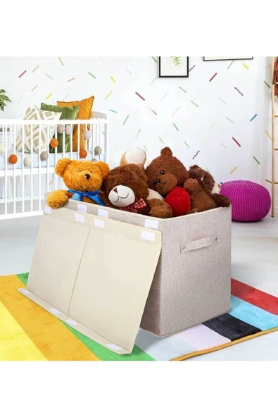 RevuBaby Büyük Oyuncak Kutusu Oyuncak Saklama Kutusu Eşya Toplama Sepeti Organizer  puzzle Sandığı