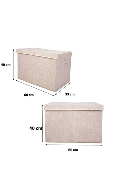 RevuBaby Büyük Oyuncak Kutusu Oyuncak Saklama Kutusu Eşya Toplama Sepeti Organizer  puzzle Sandığı - 4