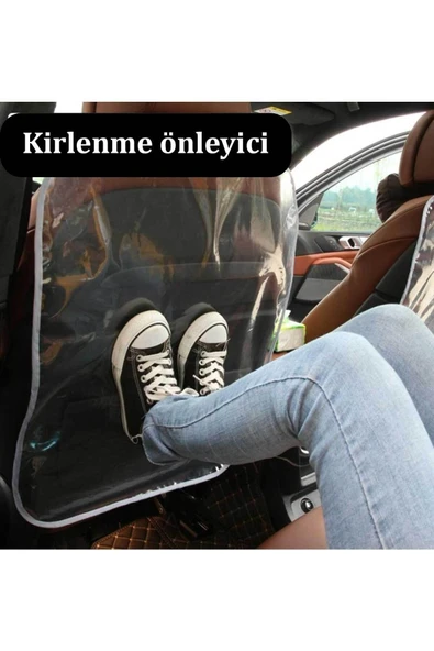 RevuBaby Oto Araba Koltuk Arkası Koruyucu Şeffaf Kılıf Oto Kılıf Araç Koltuk Arkası Koruma 2 Adet - 3