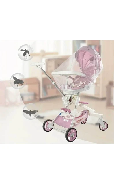 RevuBaby Çok Amaçlı Sineklik Puset Sinekliği Bebek Arabası  Sinekliği Anne Yanı Beşik Sinekliği - 3