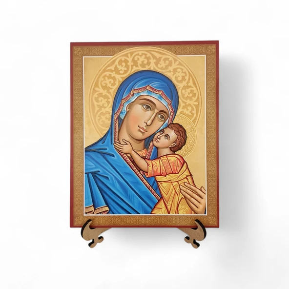 Mavi Madonna Portresi İkona ürün görseli