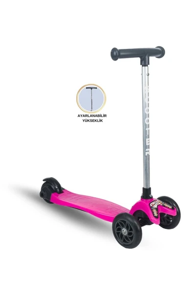TOİS Colorwase Led Işıklı 4 Kademe(50-65 CM) Ayarlanabilir 3 Tekerlekli Scooter 3 Yaş - 5