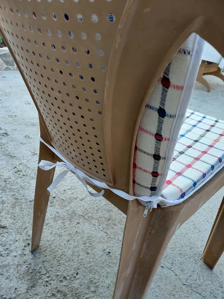 1 Adet Buldan Arkalıklı Sandalye Minderi, Midi Boy (Kalınlık 3,5cm)-Karışık Renkli - Resim 3