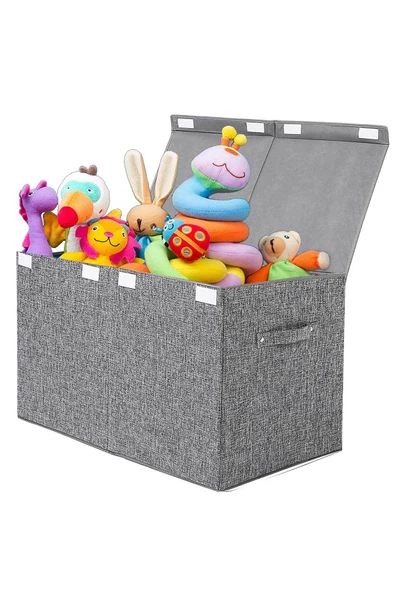 RevuBaby Büyük Oyuncak Kutusu Oyuncak Saklama Kutusu Eşya Toplama Sepeti Organizer  puzzle Sandığı - 2