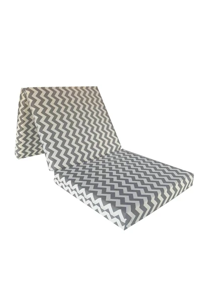 RevuBaby Katlanır Yer Yatağı Ve Tek Kişilik Sünger Katlanır Minder Yatak 6 CM Kalınlık Yer Şiltesi Gri Zigzag ürün görseli