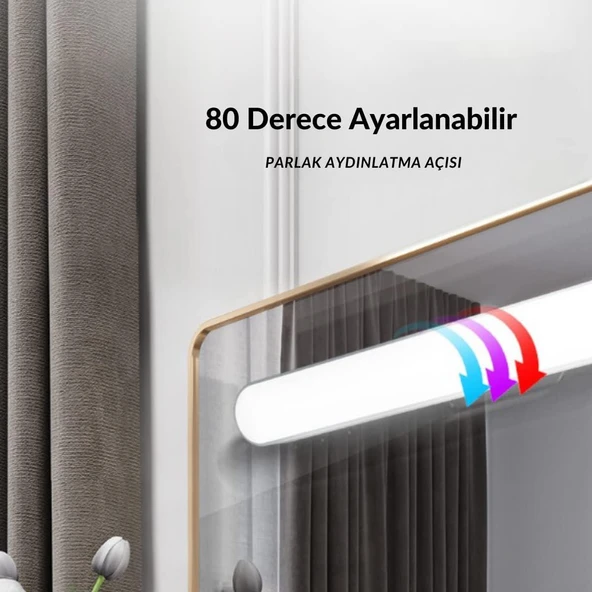 Cata Ct-5249 Şarjlı Led Işık Usb Şarjlı Kablosuz Mıknatıslı Led Lamba 3 Farklı Işık Rengi - 7