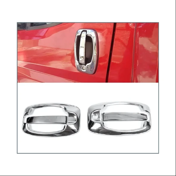 Iveco Daily Krom Kapı Kolu+Çerçeve 4 Kapı 8 Parça 2014> Paslanmaz Çelik - 2