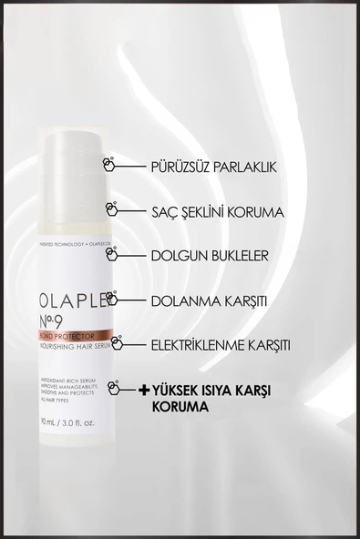 OLAPLEX Nº.9 Bond Protector Nourishing Hair Serum - Bağ Koruyucu Besleyici Saç Serumu - Resim 3