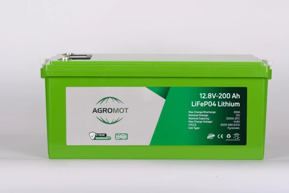 Agromot 200Ah 12.8V Volt LCD Ekran & Bluetooh Lityum Akü (LifePO4) - 3