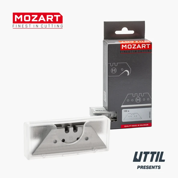 Mozart Blades 975.065 Ekstra Sert, Ekstra Keskin 60 mm Trapezoid Bıçak 10'lu Yedek Bıçak - 3
