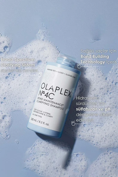 OLAPLEX Nº.4c Bond Maintenance Clarifying Shampoo Liter - Derinlemesine Temizleyen & Bağ Güçlendiren Şampuan - Resim 7