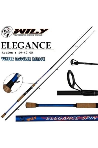 Elegance 240 cm 10-40g Atarlı Karbon Spin Olta Kamışı