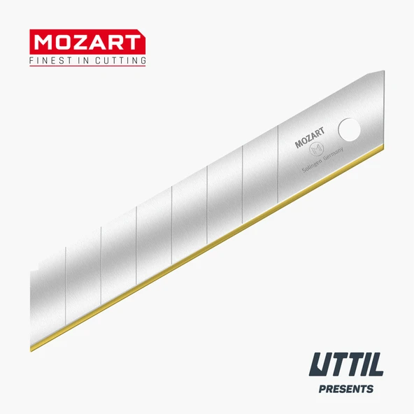 Mozart Blades 90180.051 Ekstra Sert, Ekstra Keskin TiN Kaplamalı 18mm Kır-At 10 Adet Yedek Bıçak