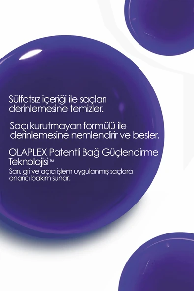 OLAPLEX Nº.4p Blonde Enhancer Toning Shampoo - Renk Koruyucu & Bağ Güçlendirici Mor Şampuan - Resim 4
