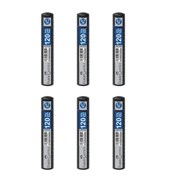 Faber-Castell Grip Min 0.7 mm 120'li Tüp Siyah - 6 Adet - 1