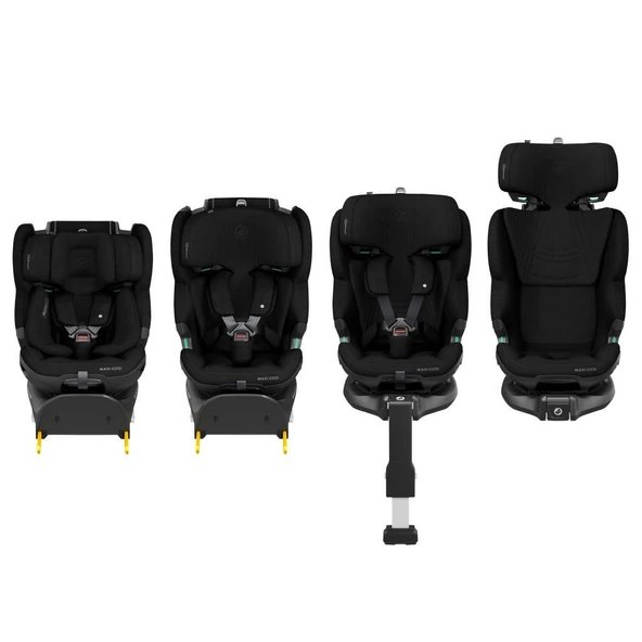 Maxi-Cosi Emerald 360 Pro I-Size Dünyanın İlk Kızaklı, Araç Dışına Çıkabilen İsofix'li 360 Dönebilir Yatabilir 0-36 kg Bebek Oto Koltuğu Authentic Black - 6