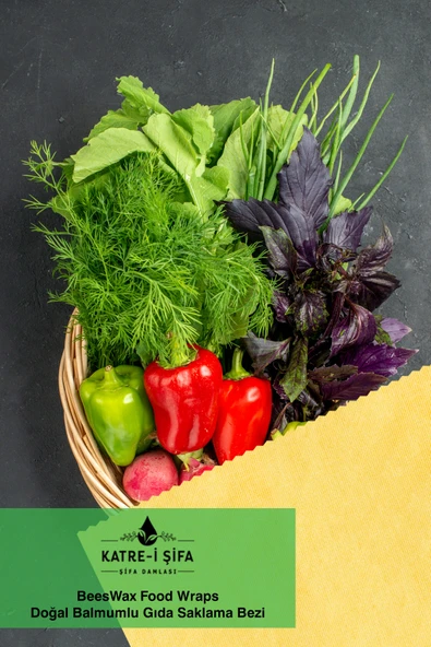 Balmumlu Doğal Gıda Saklama Bezi 5 Parça Balmumu Bez Beeswax Food Wraps (BALMUMU BEZİ) - 3