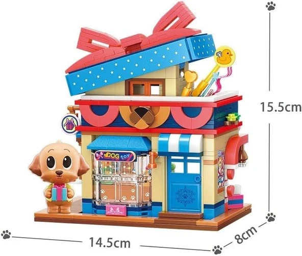 Keeppley Lovely Street K28011 Poodle Toy Store Poodle Oyuncak Dükkanı Yapı Blokları Oyuncak Seti - 3
