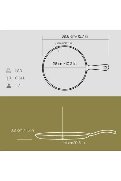 Lava Döküm Yuvarlak Krep 26cm - LV ECO Y KRP 26 - 6