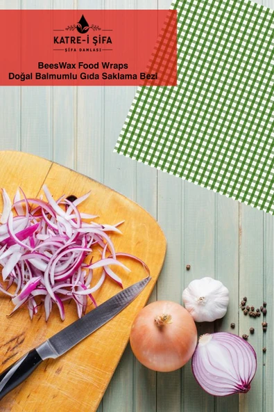 Balmumlu Doğal Gıda Saklama Bezi 5 Parça Balmumu Bez Beeswax Food Wraps (BALMUMU BEZİ) - 2
