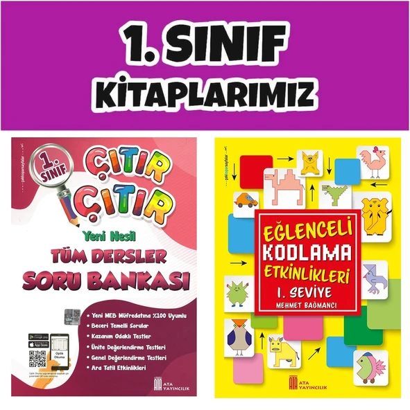 Ata 1.Sınıf 2.Dönem Yeni Nesil Çıtır Çıtır Soru Bankası - 1.Seviye Kodlama ürün görseli 1