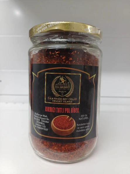 Rasim Bey Çiftliği Kırmızı Tatlı Pul Biber 300 gr
