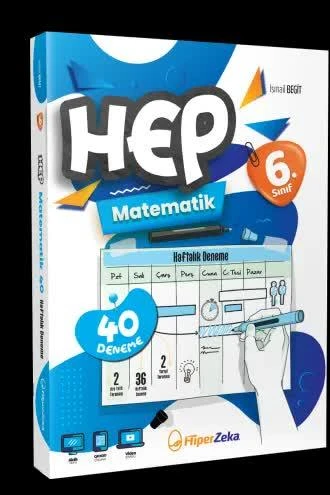 Hiper Zeka 6.Sınıf Haftalık HEP Matematik 40 Deneme 2025