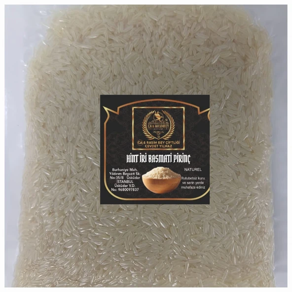 Rasim Bey Çiftliği Hint İri Basmati Pirinç 1 kg
