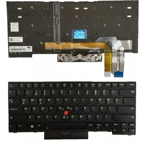 Nion Lenovo Thinkpad E490 E480 Notebook Klavye (Siyah Aydınlatmalı TR)