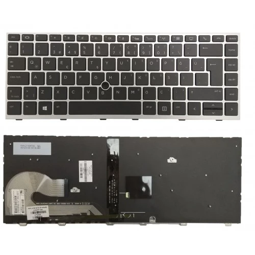 Nion Hp ZBOOK 14U G5 2ZC00EA Notebook Klavye (Siyah-Aydınlatmalı TR)