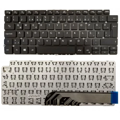 Nion Dell inspiron P120G 7400 7405 2n1 Notebook Klavye (Siyah TR)