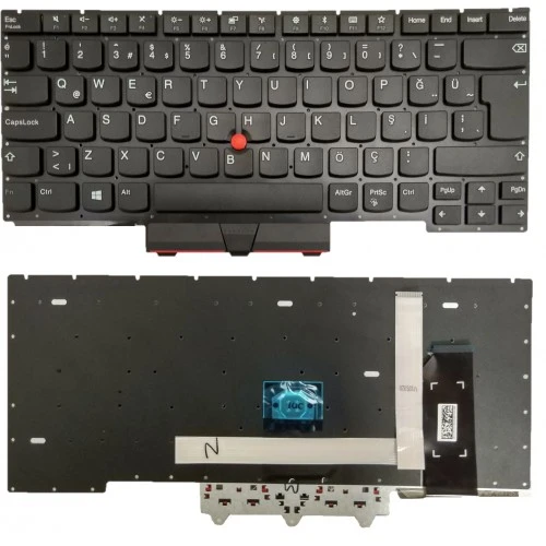Nion Lenovo 5M11A35120 5M11A35121 5M11A35122 Notebook Klavye (Siyah-Aydınlatmalı TR)