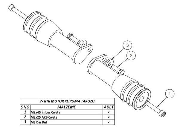 TVS Apache RTR 200 Motor Koruma Takozu - Resim 2